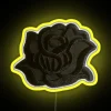 Small black rose led neon sign with RGB lighting effects