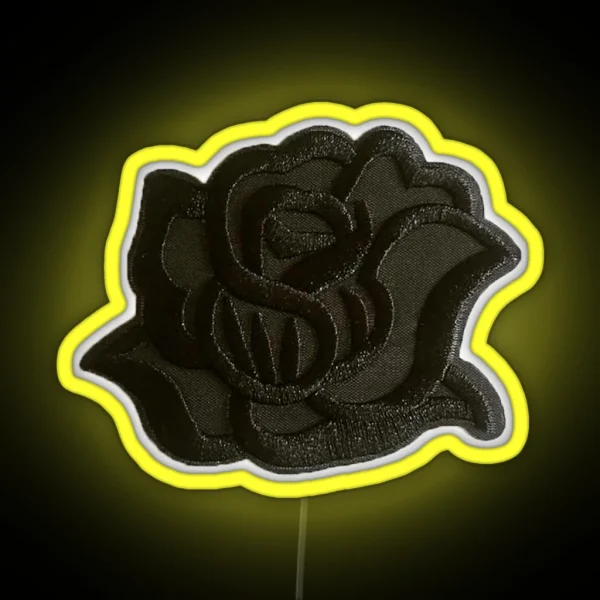 Small Black Rose Led RGB Neon Sign