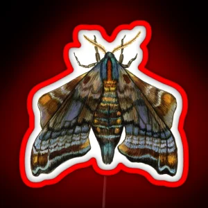 Small Eyed Sphinx Paonias Myops RGB Neon Sign