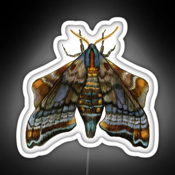 Small Eyed Sphinx Paonias Myops RGB Neon Sign