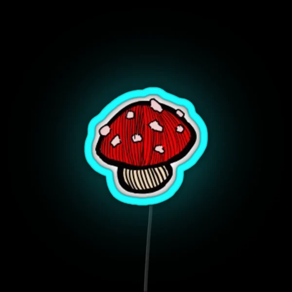 Small Red Mushroom RGB Neon Sign