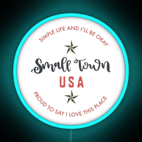 Small Town USA RGB Neon Sign