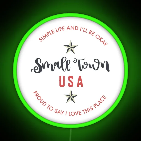 Small Town USA RGB Neon Sign