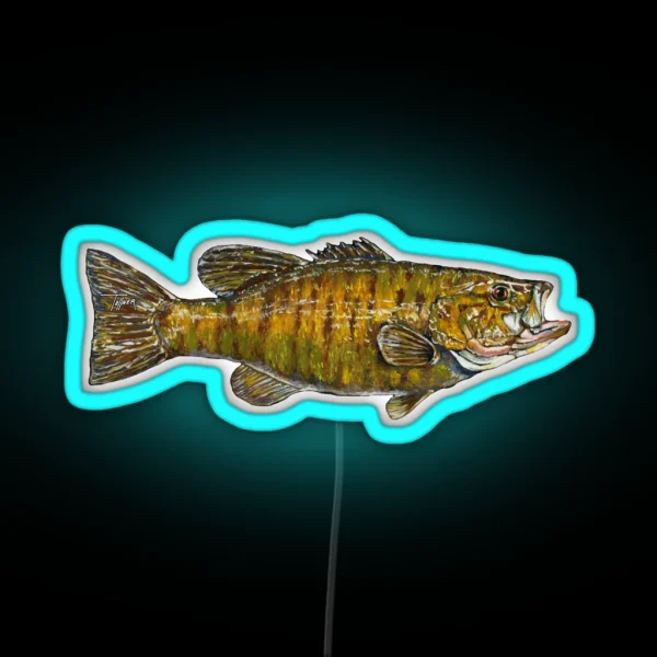 Smallmouth Bass RGB Neon Sign