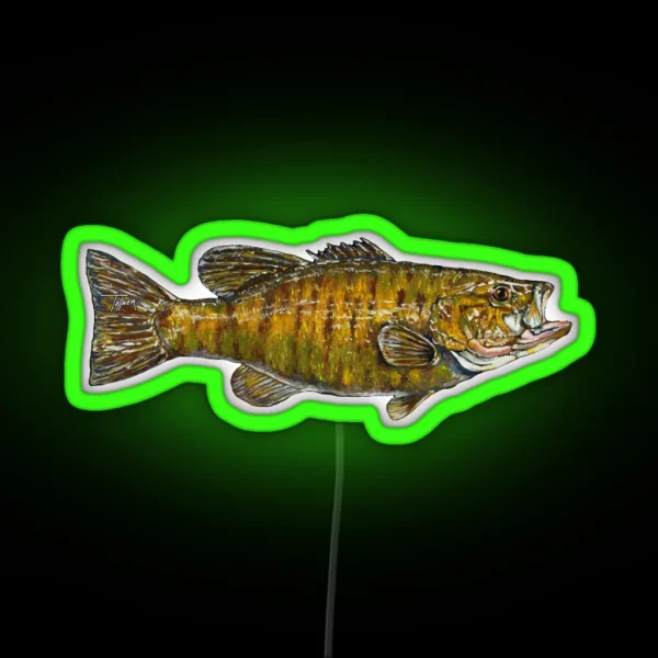 Smallmouth Bass RGB Neon Sign