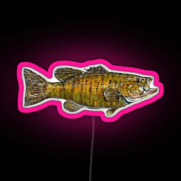 Smallmouth Bass RGB Neon Sign