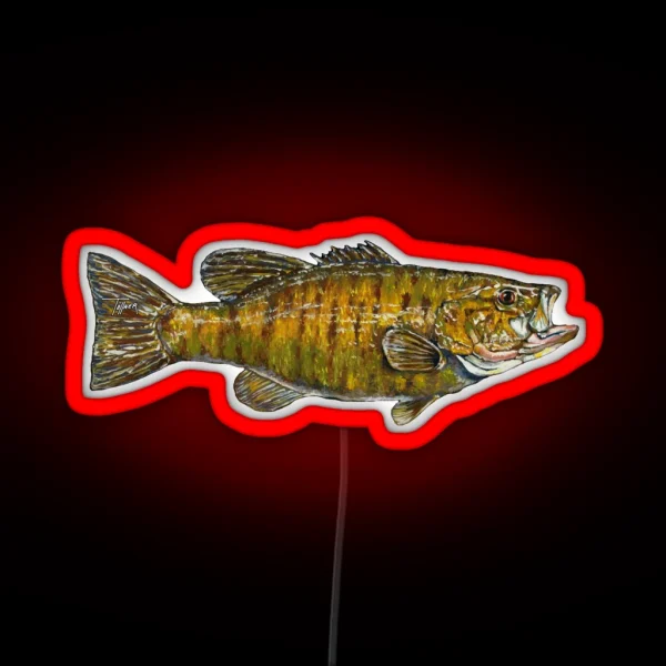 Smallmouth Bass RGB Neon Sign