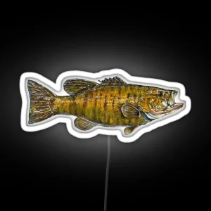 Smallmouth Bass RGB Neon Sign