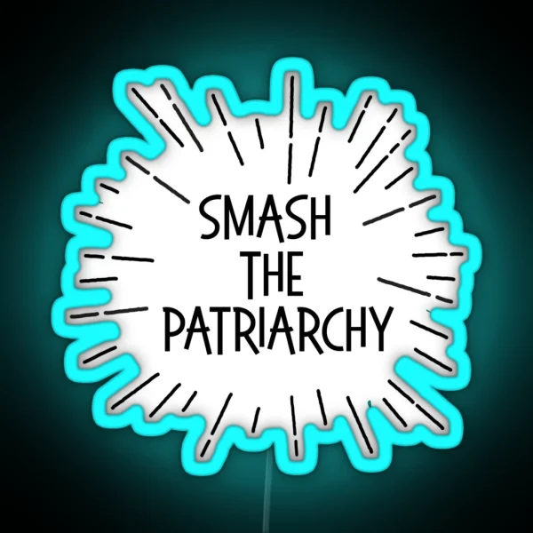 SMASH THE PATRIARCHY Linear Rays Feminism RGB Neon Sign