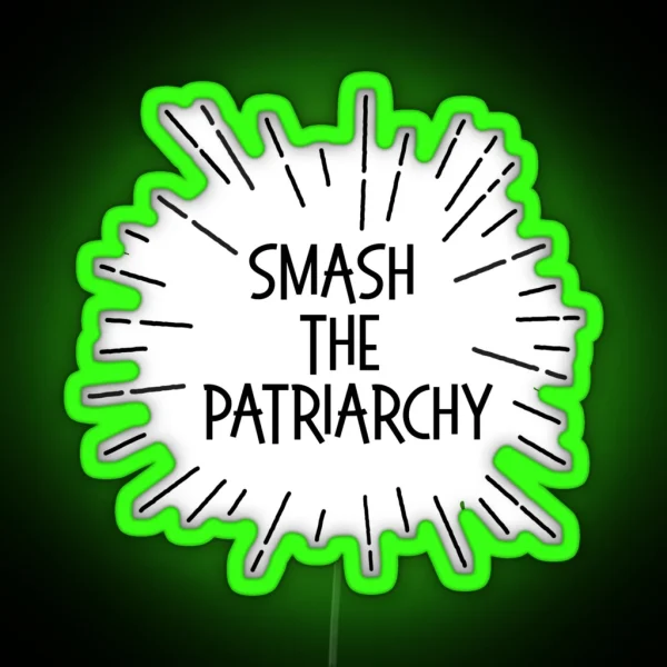 SMASH THE PATRIARCHY Linear Rays Feminism RGB Neon Sign