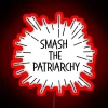 feminist neon sign for equality breaking down patriarchy