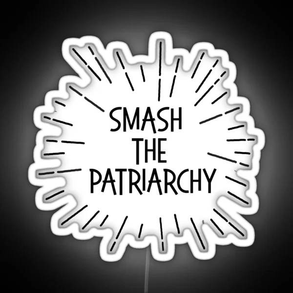 SMASH THE PATRIARCHY Linear Rays Feminism RGB Neon Sign