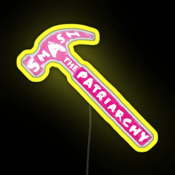 Smash The Patriarchy Pink Version RGB Neon Sign