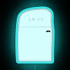 Smeg refrigerator with neon RGB lighting and blue accents