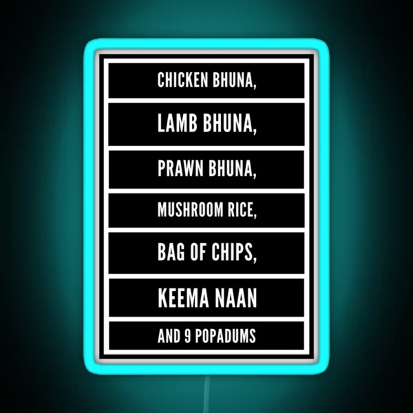 Smithy S Takeaway Order RGB Neon Sign