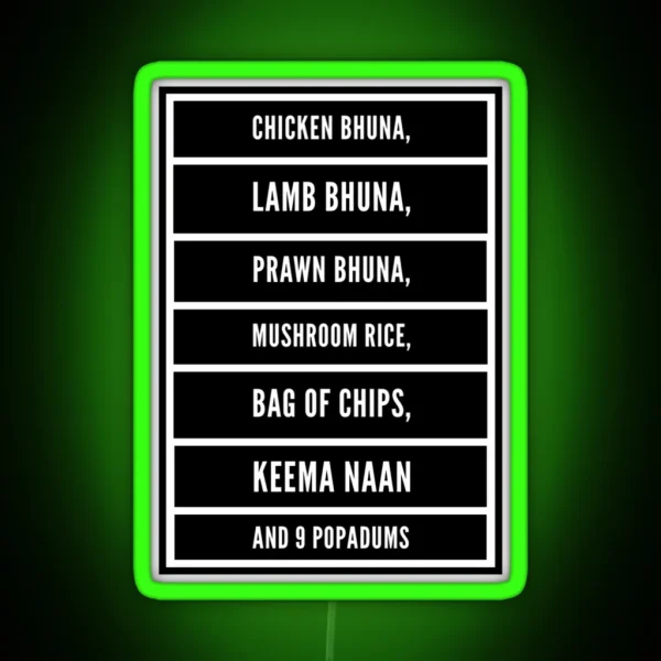 Smithy S Takeaway Order RGB Neon Sign