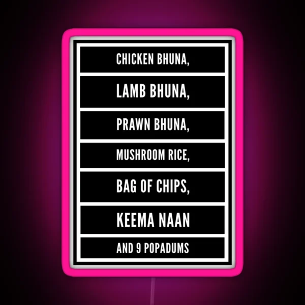 Smithy S Takeaway Order RGB Neon Sign