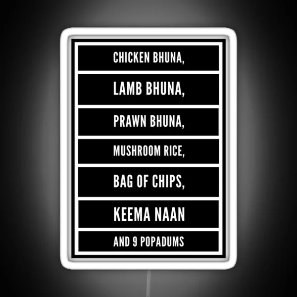 Smithy S Takeaway Order RGB Neon Sign