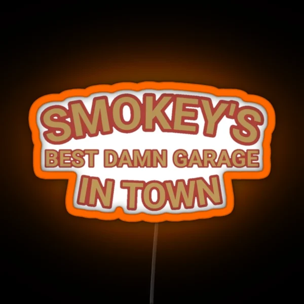 Smokey Yunick S Best Damn Garage In Town RGB Neon Sign