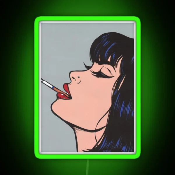 Smoking Girl RGB Neon Sign