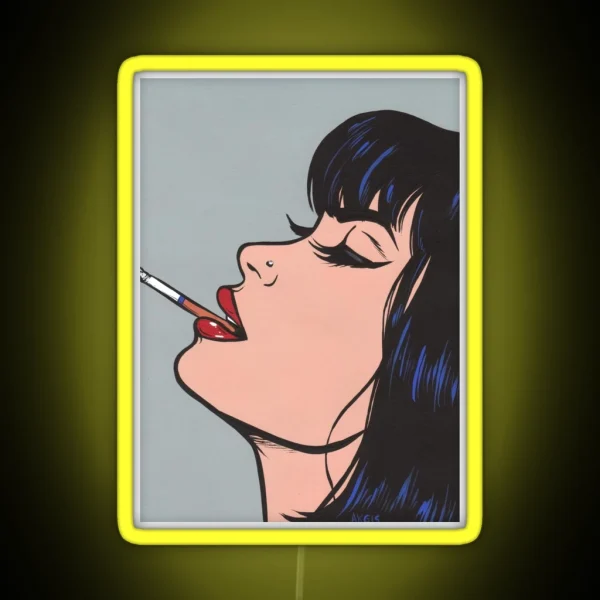 Smoking Girl RGB Neon Sign