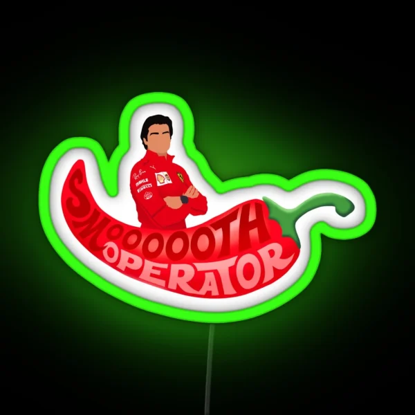 Smooth Operator Carlos Sainz RGB Neon Sign