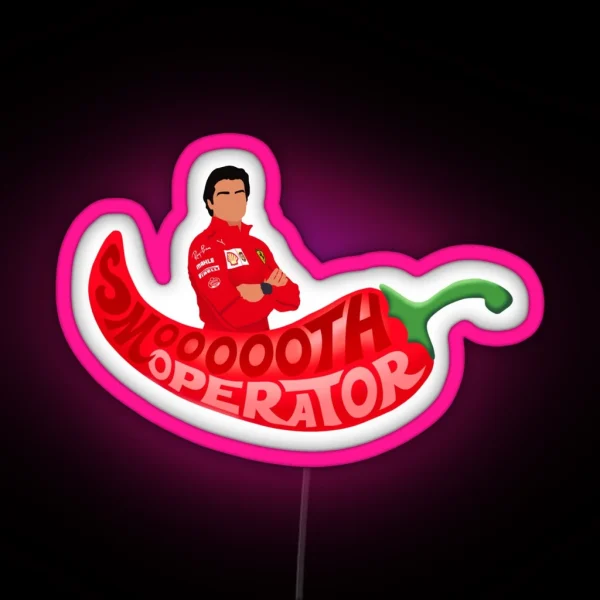 Smooth Operator Carlos Sainz RGB Neon Sign