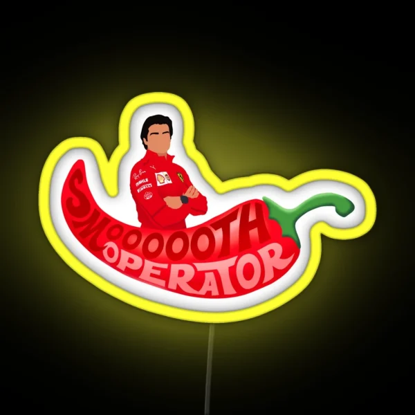 Smooth Operator Carlos Sainz RGB Neon Sign