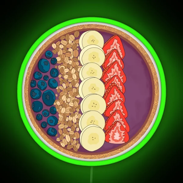 Smoothie Bowl RGB Neon Sign
