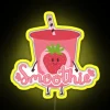 Neon sign with colorful, swirly design saying "Smoothie is my Valentine's Sweet Heart Gift