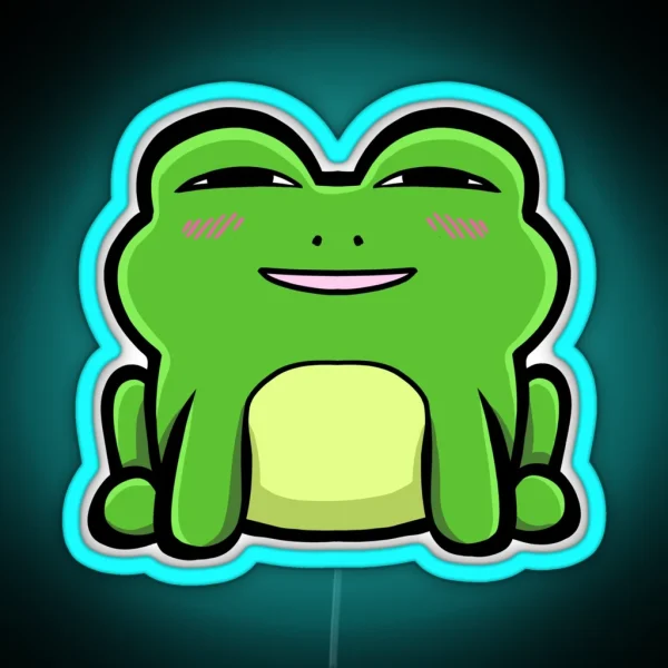 Smug Frog Anya Frogger RGB Neon Sign