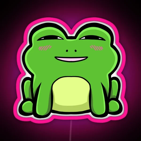 Smug Frog Anya Frogger RGB Neon Sign