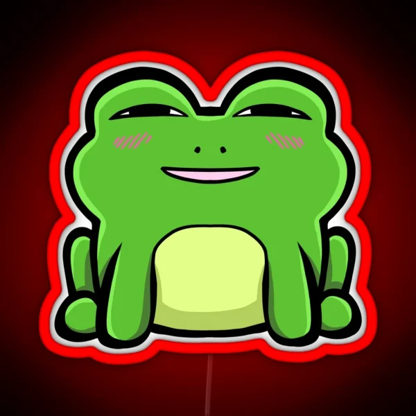 Smug Frog Anya Frogger RGB Neon Sign