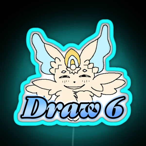 Smug Purrely Draws 6 RGB Neon Sign