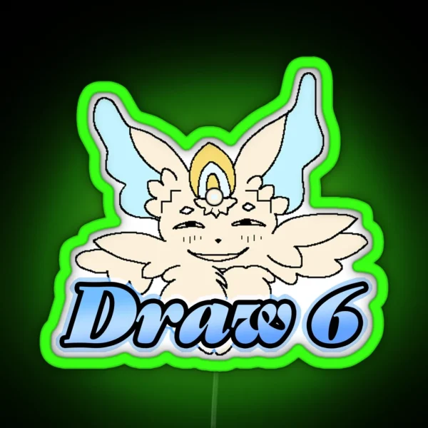 Smug Purrely Draws 6 RGB Neon Sign