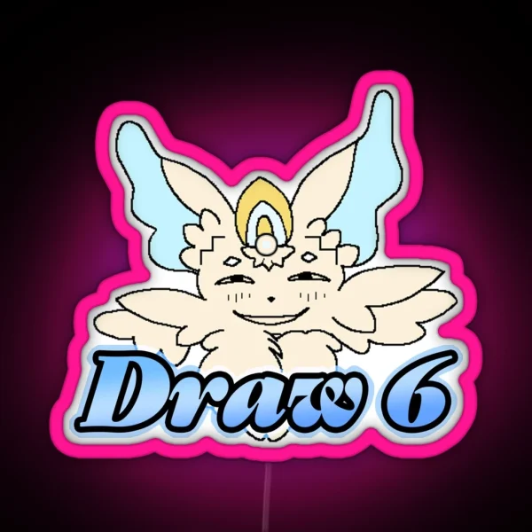 Smug Purrely Draws 6 RGB Neon Sign