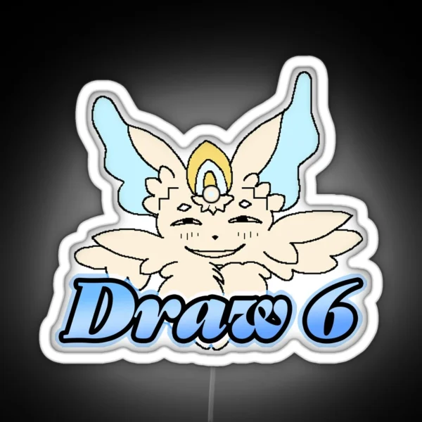 Smug Purrely Draws 6 RGB Neon Sign