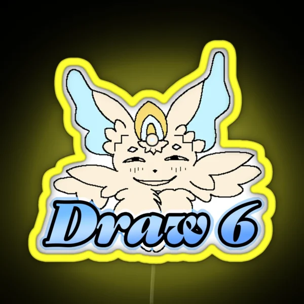 Smug Purrely Draws 6 RGB Neon Sign