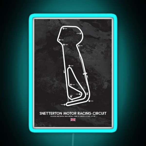 Snetterton Motor Racing Circuit Grand Prix RGB Neon Sign
