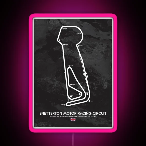 Snetterton Motor Racing Circuit Grand Prix RGB Neon Sign