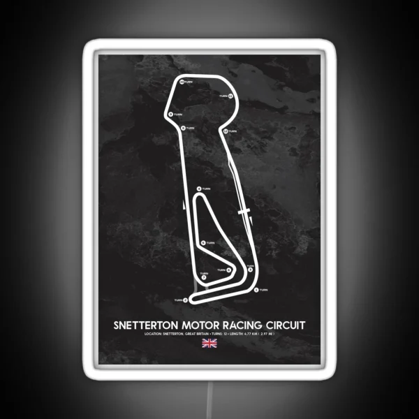 Snetterton Motor Racing Circuit Grand Prix RGB Neon Sign