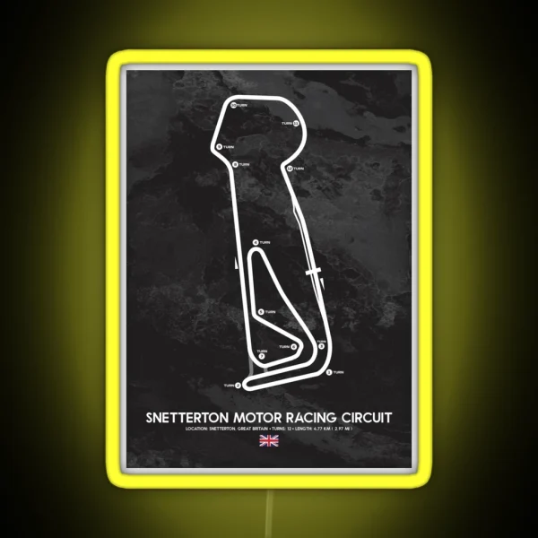 Snetterton Motor Racing Circuit Grand Prix RGB Neon Sign