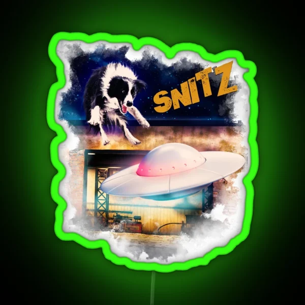 Snitz Dog Bob S Saucer Repair Bob And Nikki RGB Neon Sign