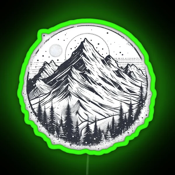 Snow Capped Heights RGB Neon Sign