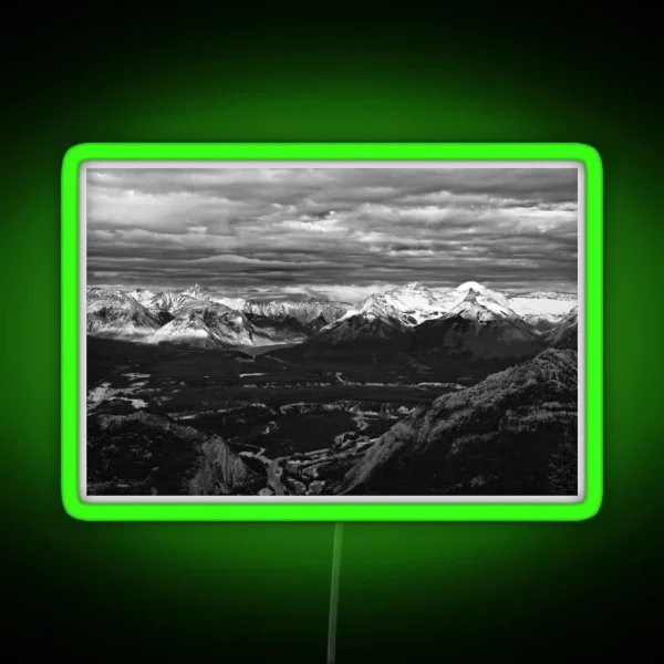 Snow Capped Peaks RGB Neon Sign