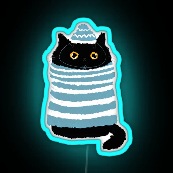 Snow Cat 1 RGB Neon Sign