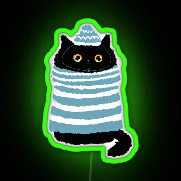 Snow Cat 1 RGB Neon Sign