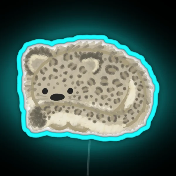 Snow Leopard RGB Neon Sign