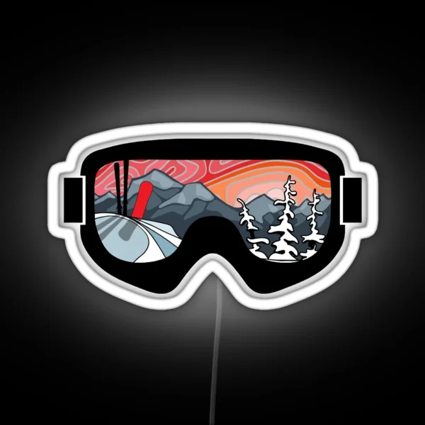 Snow Sport Sunset Colorful Ski And Snowboard Series RGB Neon Sign
