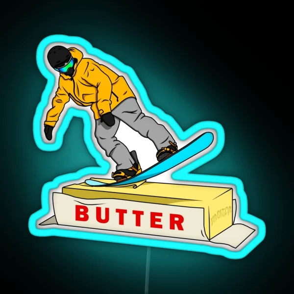 Snowboard Butter RGB Neon Sign